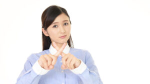 ダメ出しする女性